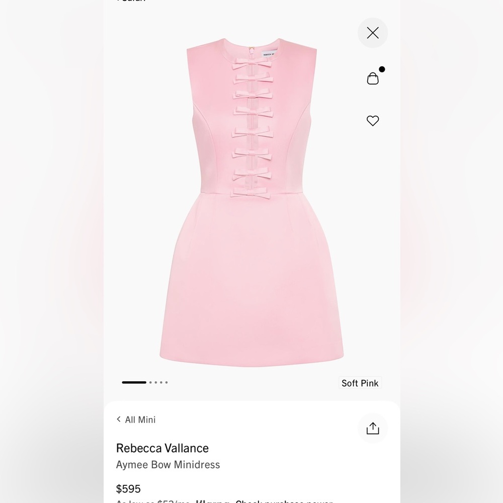 Rebecca Vallance Aymee Bow minidress